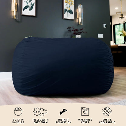 Fuf XL Foam Beanbag Chair W/Liner, Cobalt Lenox